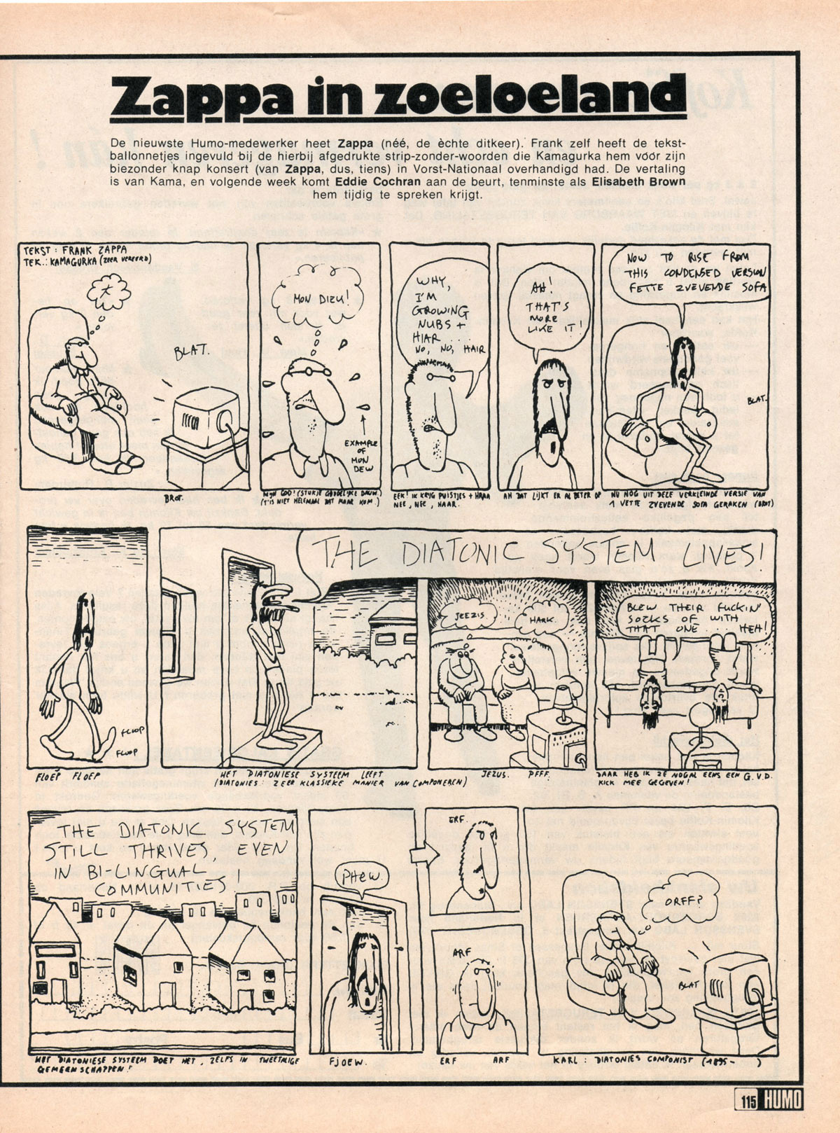 Comic Strips by Frank Zappa