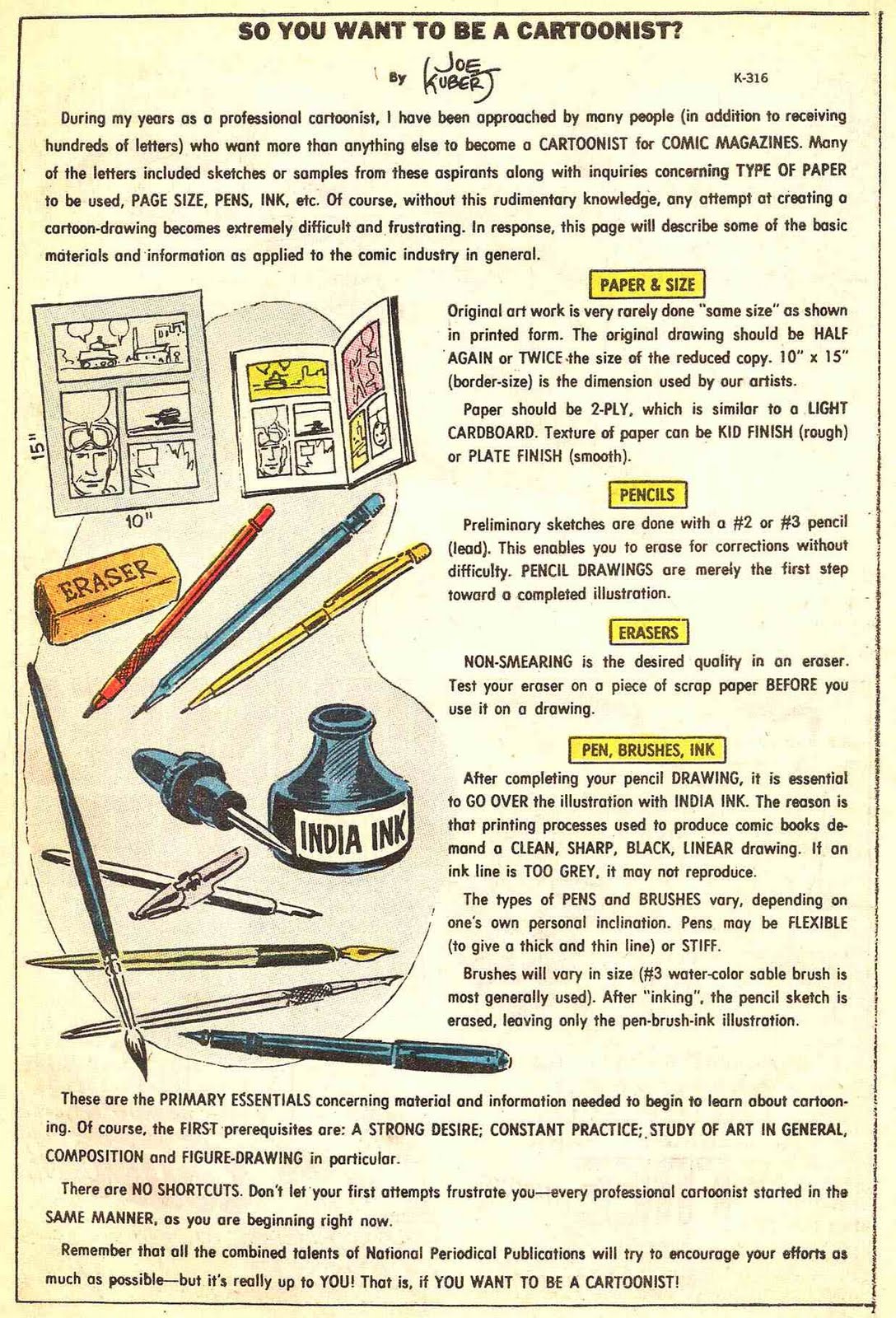 Do you want to be a cartoonist? By Joe Kubert.