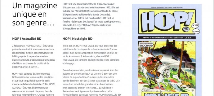Hop! La memoire de la BD new site