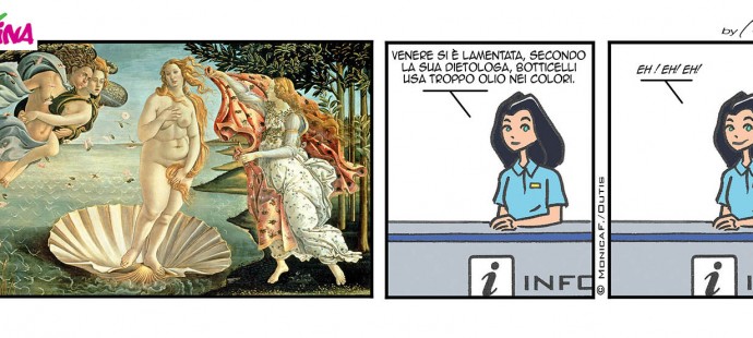 Xtina comic strip and the Botticelli’s Venus