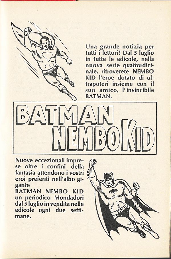 Comics Vintage ADV Batman Nembo Kid