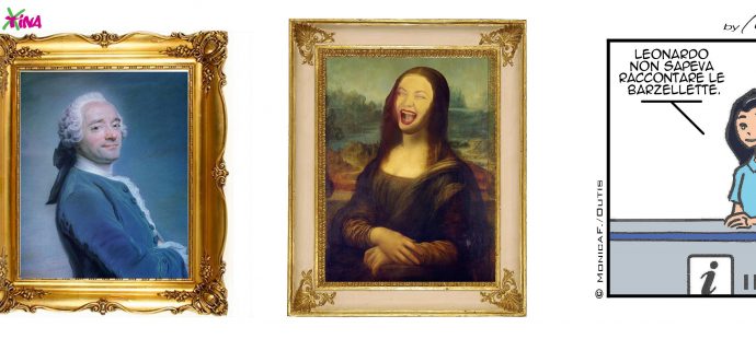 Xtina comic strip Mona Lisa never laughs?