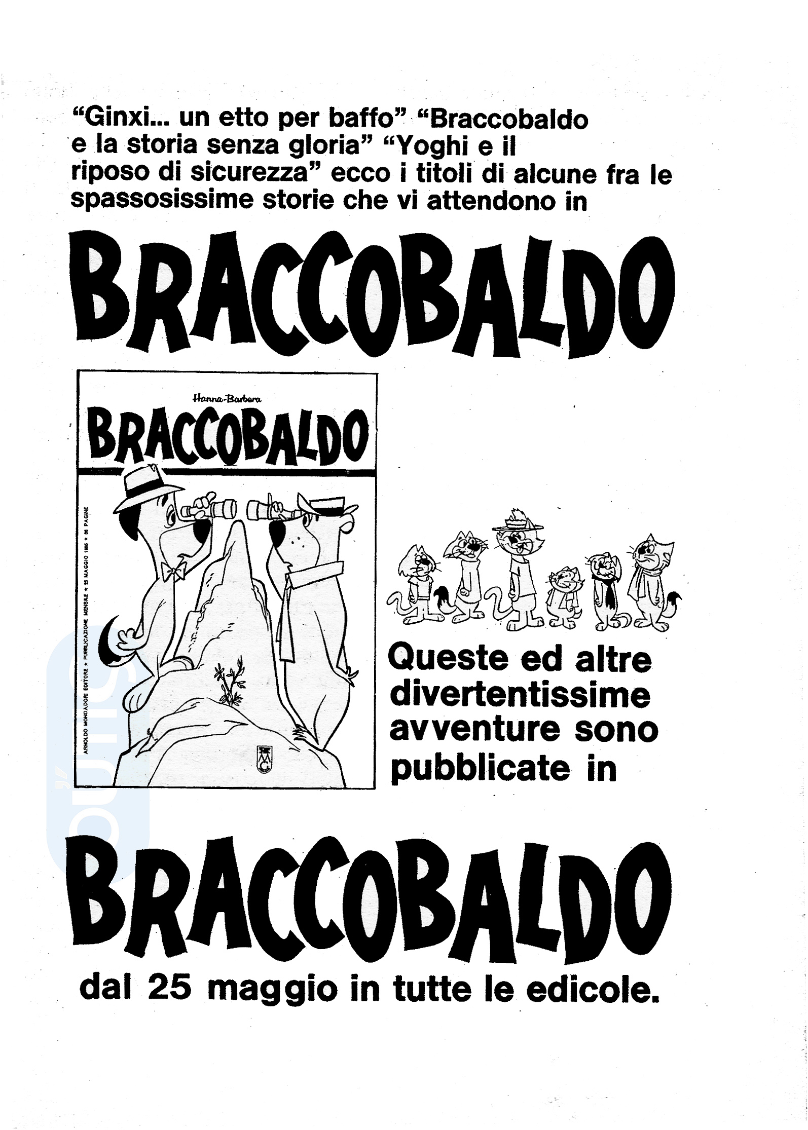 Pubblicità Vintage 1965: Braccobaldo