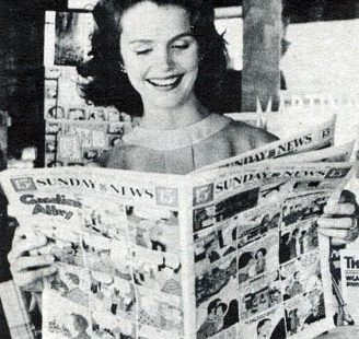 Lee Remick reads comics section