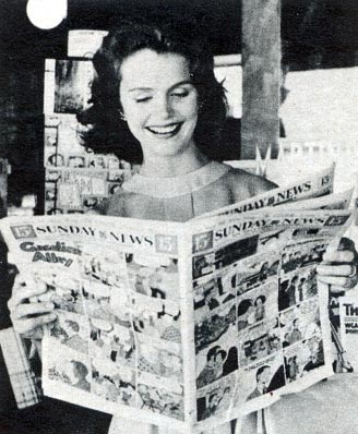 Lee Remick reads comics section